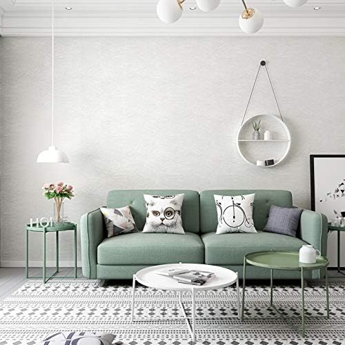 Cohoo Home Silk White Wallpaper Peel and Stick Contact Paper White Textured - Image 2