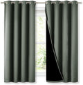 NICETOWN Dark Mallard 100% Blackout Lined Curtains, 2 Thick Layers Completely by NICETOWN