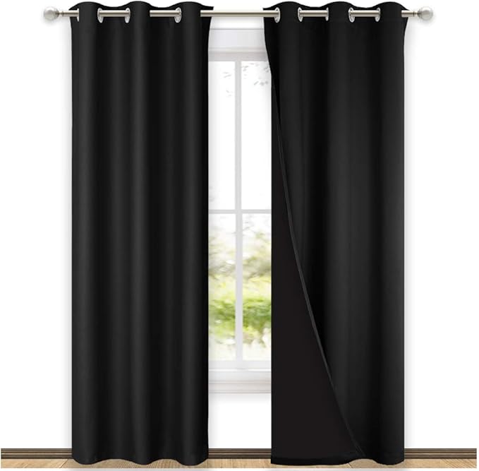 NICETOWN High-End Thermal Curtains, Full Blackout Curtains 84 Inches Long by NICETOWN