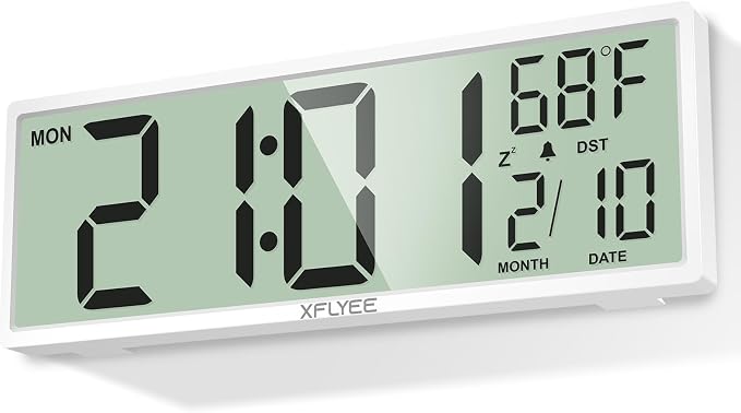 14.5'' Large Digital Wall Clock Battery Operated by Xflyee