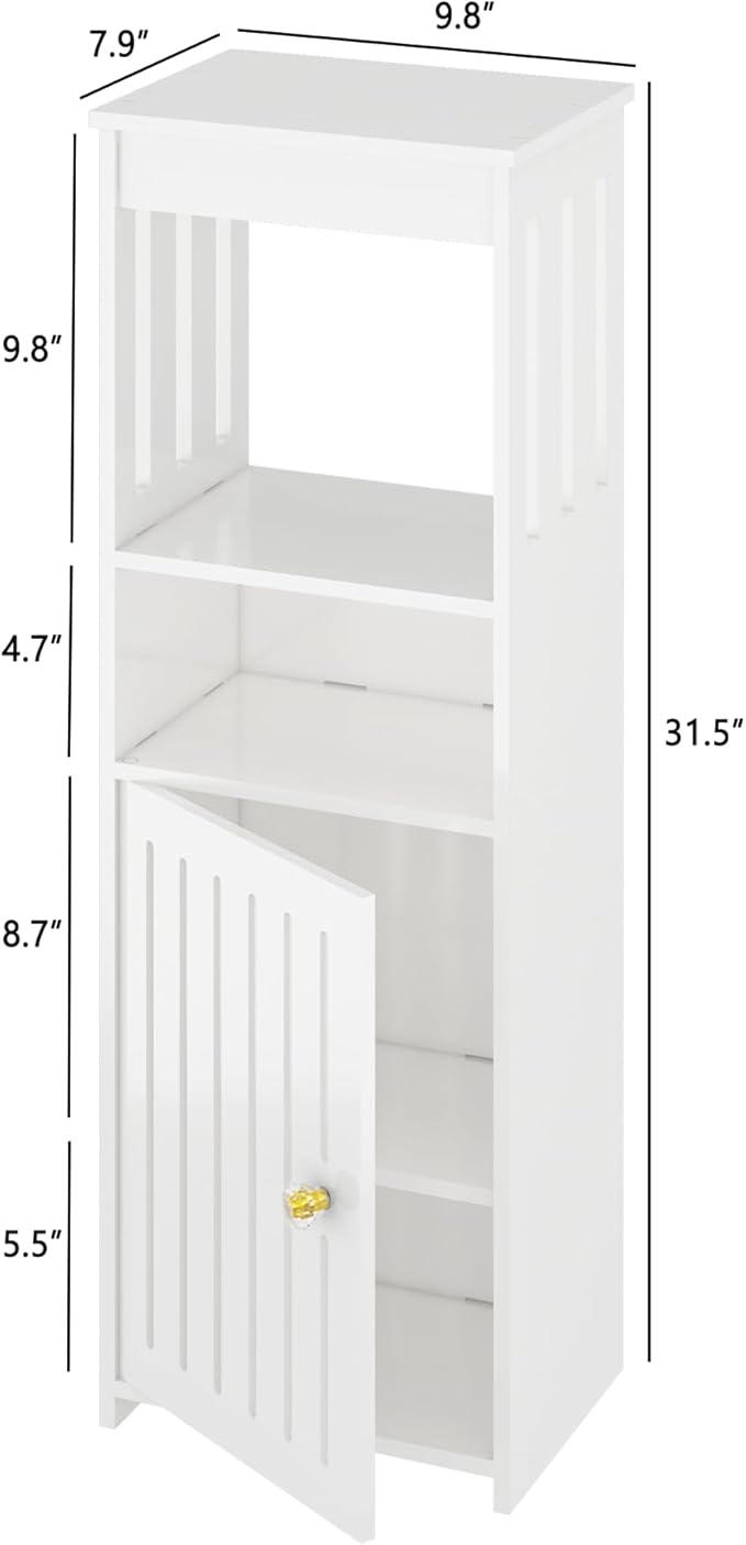 Narrow Bathroom Storage Cabinet, 5-Tier Slim Organizer - Image 3