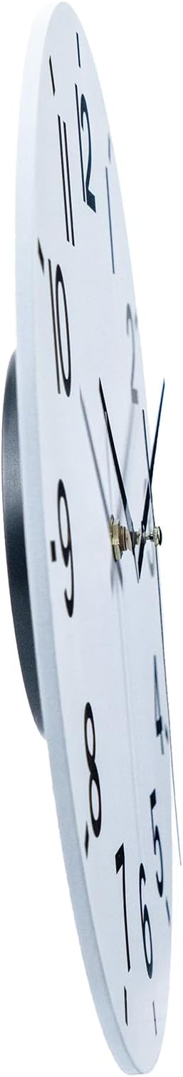 HZDHCLH Wall Clock 12 Inch Silent Non Ticking Wood Battery Operated White - Image 7