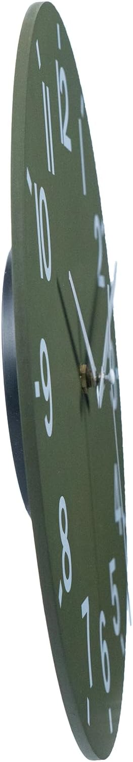 HZDHCLH Wall Clock 12 Inch Silent Non Ticking Wood Battery Operated Green - Image 7