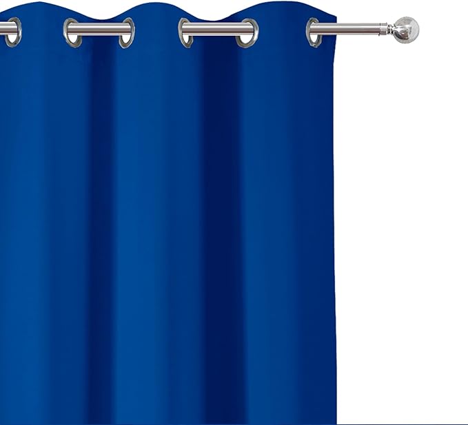LEMOMO Blackout Curtains 52 x 120 Inch Long Royal Blue Curtains Set of 2 Panels - Image 6