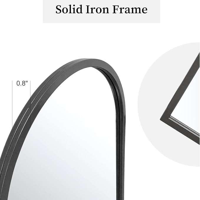 Dewfig Arched Window Wall Mirror, Decorative Mirror, Vanity Mirrors - Image 5
