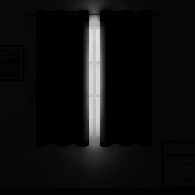 LEMOMO Light Beige Thermal Blackout Curtains/52 x 54 Inch/Set of 2 Panels Room - Image 3