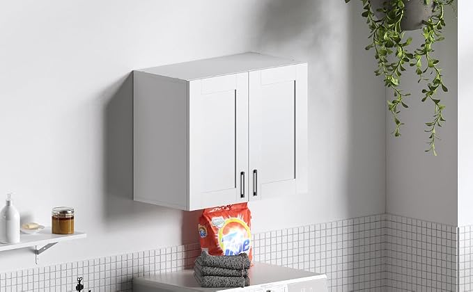 White Laundry Room Cabinets and Storage - Image 7