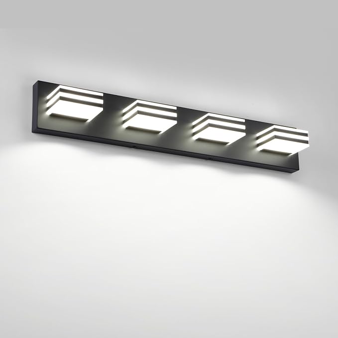 Black Bathroom Light Fixtures 24W Wall Light - Image 2