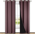 NICETOWN Dry Rose Blackout Curtains 84 inches Long, Full Light Blocking Drapes by NICETOWN