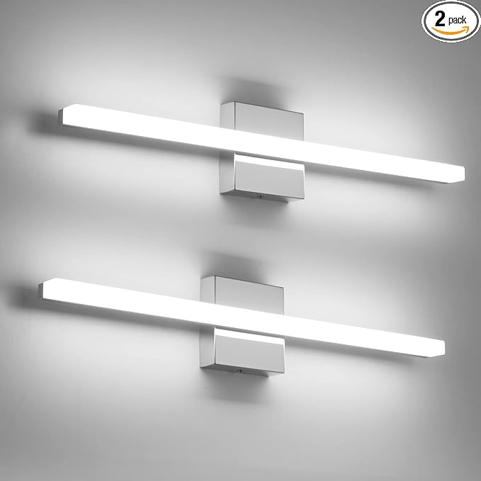 Combuh 2 Pack LED Vanity Lights Bar 24 Inch Bathroom Light Fixtures 14W IP44 by Combuh
