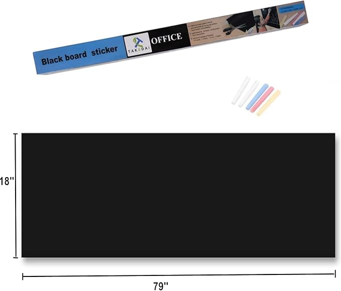 Chalkboard Wallpaper Peel and Stick, 18 × 79 Inches, Removable Blackboard - Image 6