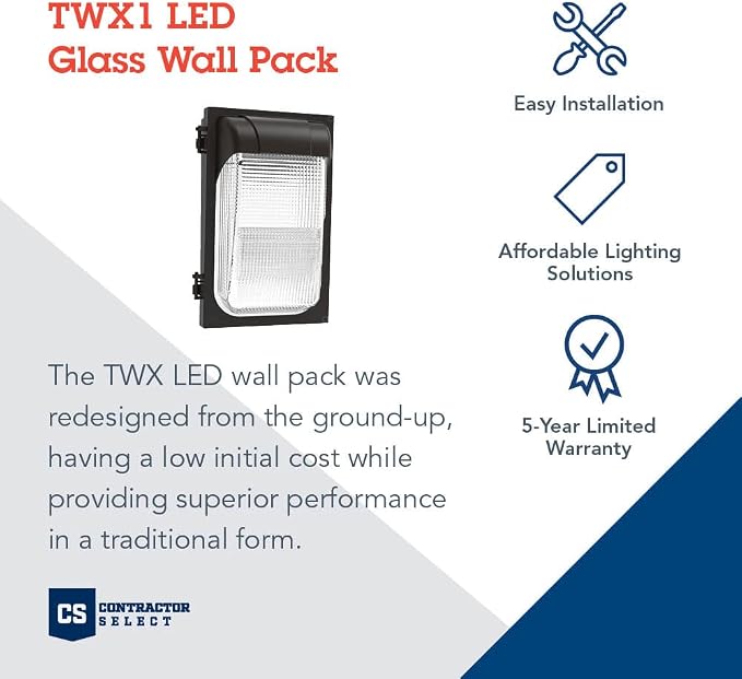 Lithonia Lighting 7.5" Mini LED Wall Pack Outdoor Light Fixture, Building Wall - Image 2