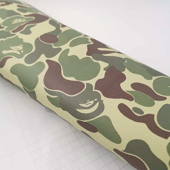 Self-Adhesive Vinyl Green Camouflage Contact Paper Peel and Stick Camouflage - Image 2