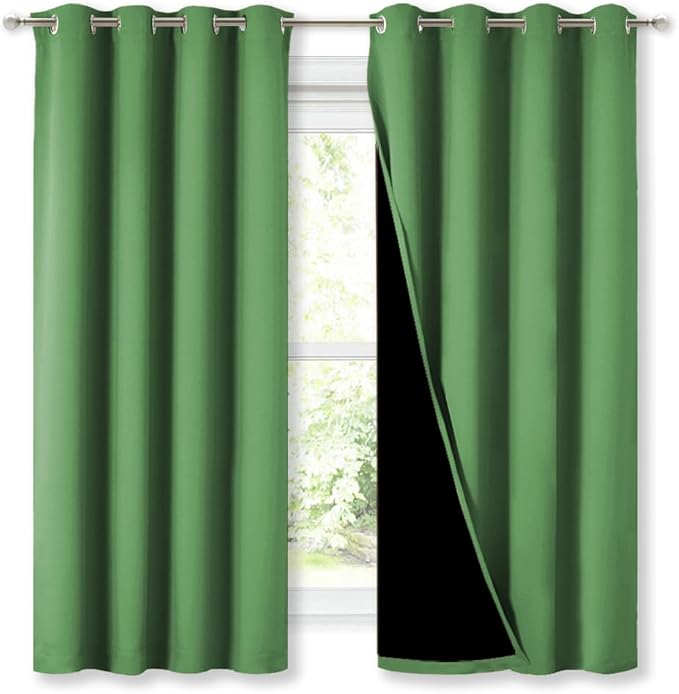 NICETOWN 100% Blackout Blinds, Forest Green, Laundry Room Decor Window - Image 2
