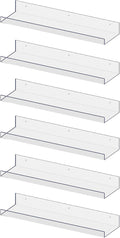 RLAVBL 6 Pack Acrylic Shelves, Living Room, Kitchen Storage by RLAVBL