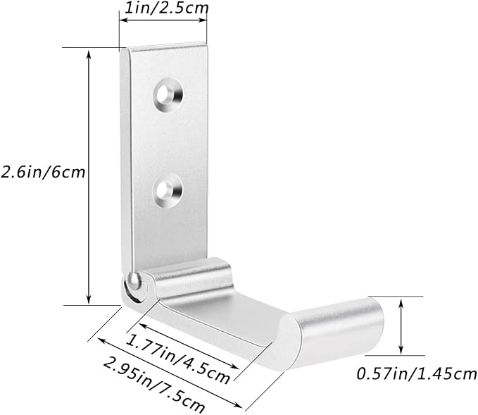 Folding Coat Hooks, Matte Black Wall Hooks - Image 2