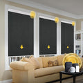 Motorized Blinds with Remote, Grasscloth Fabric Smart Blinds with Valance Cover by Enjoyyoursmartlife