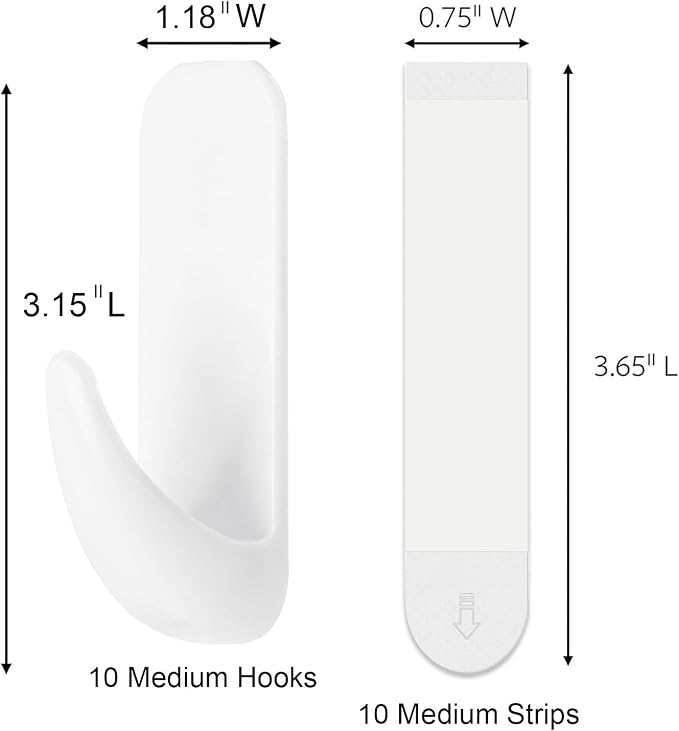 Sinfuo Wall Hooks for Hanging 10 Large Hooks, Heavy Duty Wall Hooks - Image 2