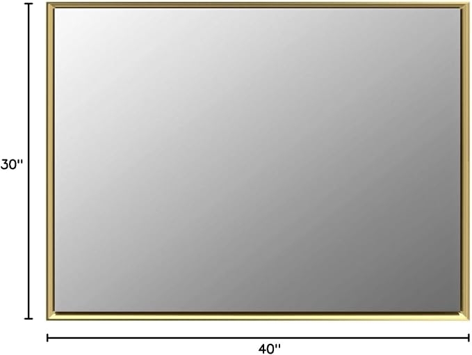40 x 30 Gold Bathroom Mirror, Brushed Gold Beveled Bathroom Mirror, - Image 10