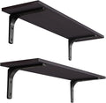 DINZI LVJ Long Wall Shelves, 31.5 Inch Wall Mounted Shelves Set of 2, by DINZILVJ