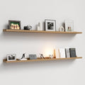 Boswillon 55.1 Inches Long Floating Shelves, 2 Set Rustic Wall Shelf by Boswillon