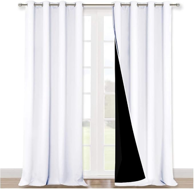 NICETOWN Full Shading Curtains 90 inches Long 2 Panels Set by NICETOWN