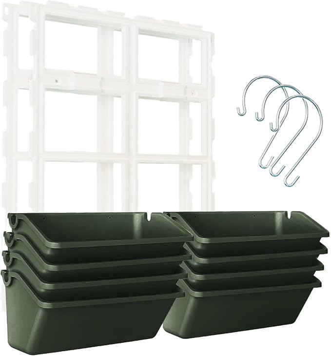 Vertical Garden Wall Planter, 4-Tier Stackable Wall Planter Indoor Outdoor - Image 9