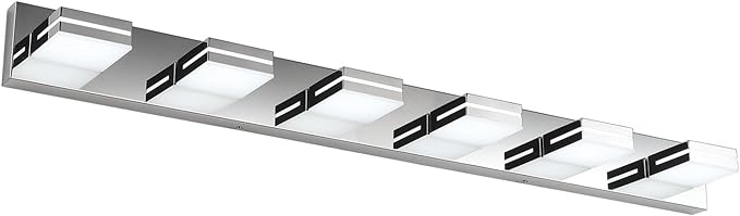 SineRise LED Modern Bathroom Vanity Light Fixtures, Chrome Modern Acrylic by SINERISELIGHTING