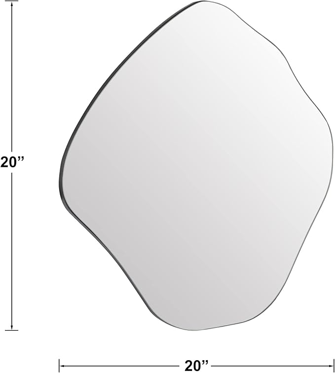 BOMINICA Irregular Wall Mirror Asymmetrical Mirror Frameless - Image 4