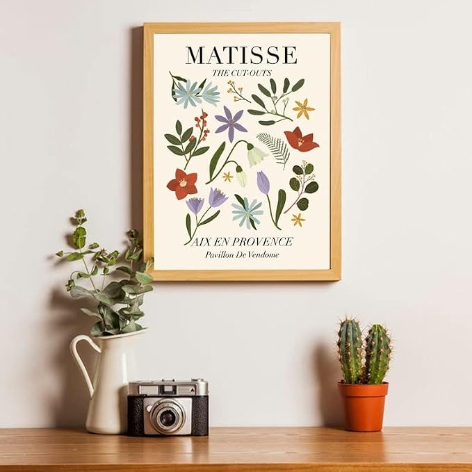 Abstract Matisse Wall Art Decor, Unframed Flower Market Print Posters Set of 3 - Image 7
