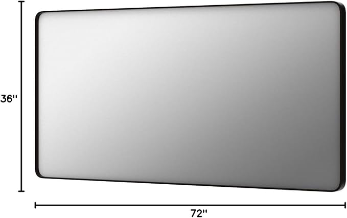 LOAAO 72X36 Inch Black Metal Framed Bathroom Mirror - Image 9