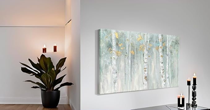 Yihui Arts Birch Tree Canvas Wall Art - Image 5