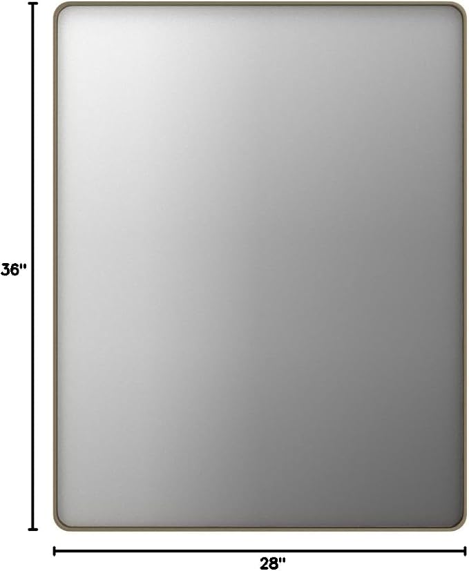 LOAAO 28”X36” Bronze Bathroom Mirrors - Image 8