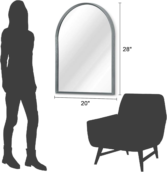 Arch Bathroom Mirror, Metal Frame Vanity Mirror, Dresser Mirror, Arch - Image 7