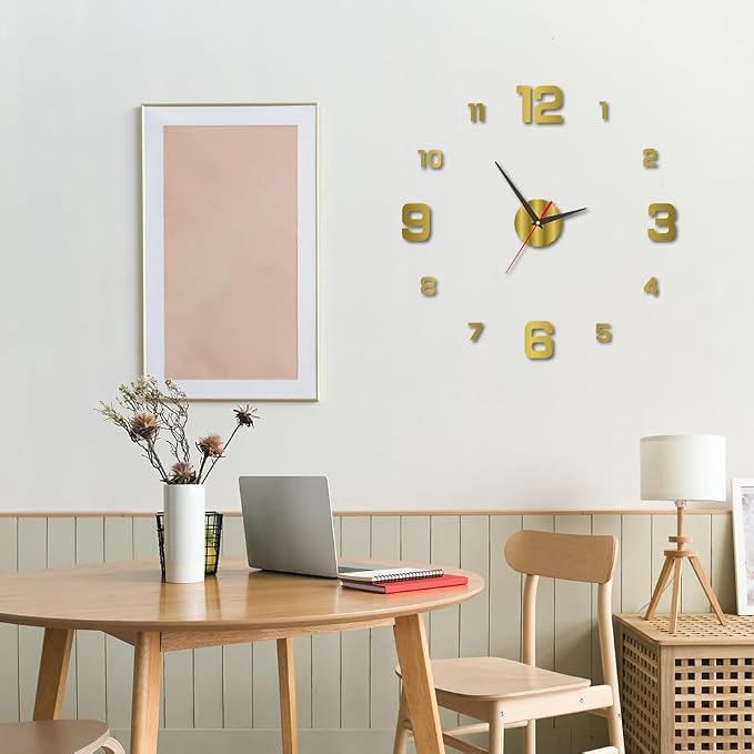 3D DIY Luminous Dial Acrylic Frameless Silent Wall Clock - Image 2