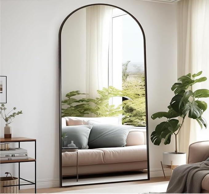 Rowjut Floor Full Length Mirror, Arched Mirrors Full Length 81"x41" - Image 6