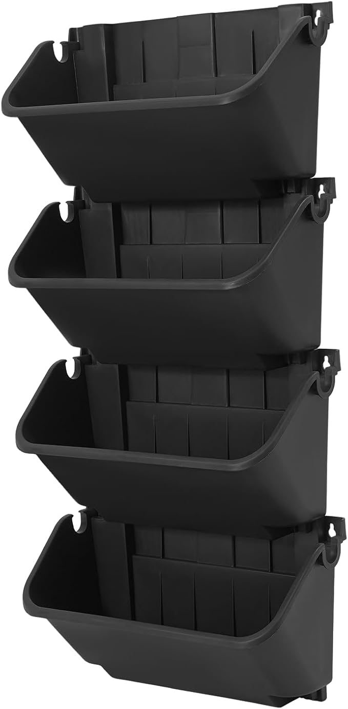 Vertical Wall Planter with 24 Plastic Pots, Wall-Mounted Garden Planter - Image 3
