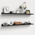 Boswillon 47.2 Inches Long Floating Shelves Wall Mounted, 2 Set Modern Wall by Boswillon