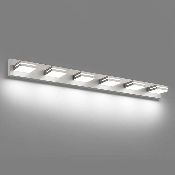 SineRise LED Modern Bathroom Vanity Light Fixtures, Brushed Nickel Modern by SINERISELIGHTING