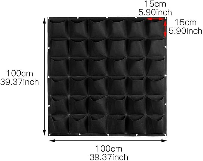 WFIST Vertical Hanging Planter Bag, Breathable Felt Wall Garden Planter - Image 2