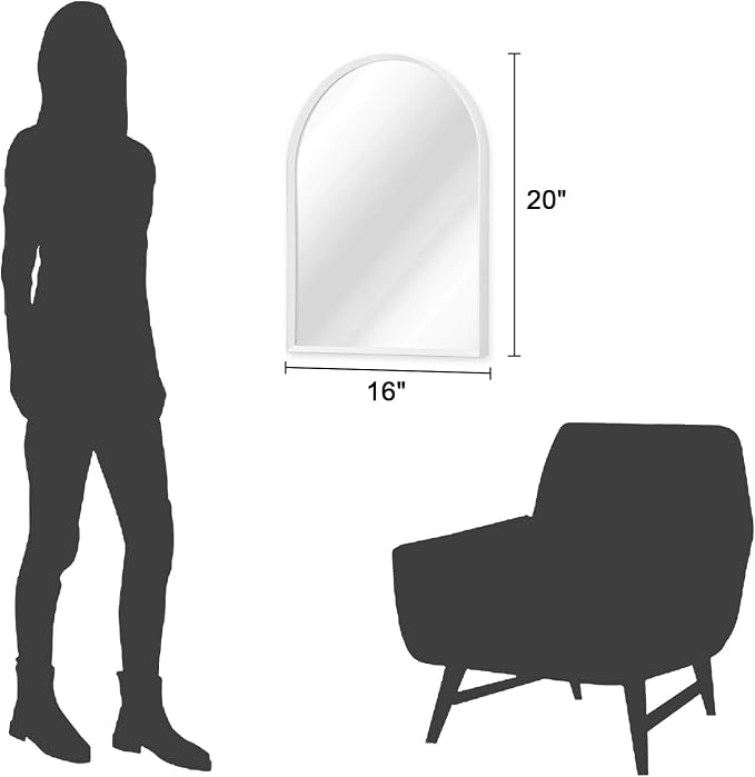Arched Wall Mirror, Brushed Metal Frame Mirror, Arch Bathroom Vanity - Image 7
