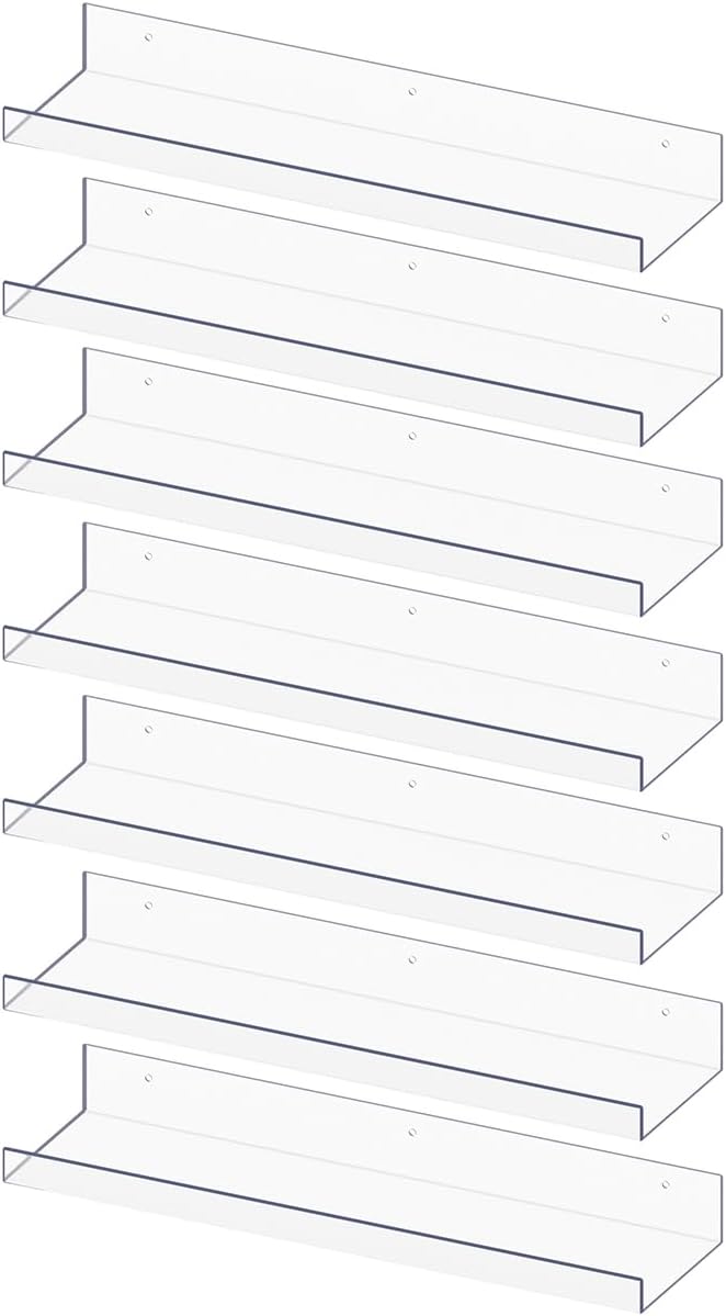 RLAVBL 7 Pack Acrylic Shelves, Living Room, Kitchen Storage by RLAVBL