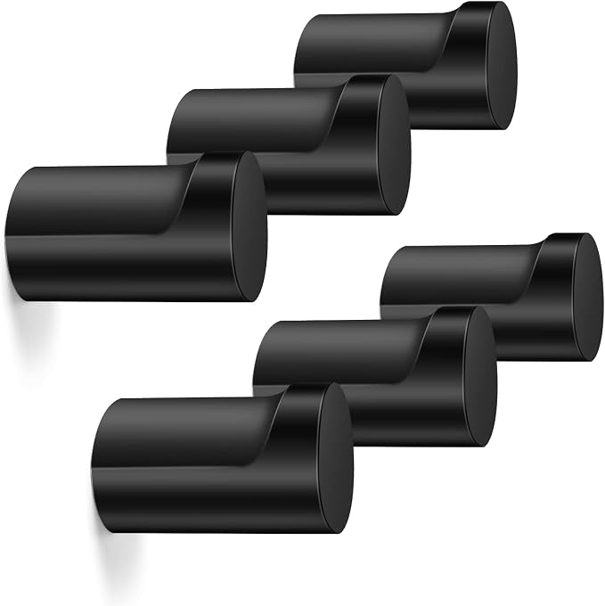 BSDONTE Wood Wall Hooks, Decorative Black Coat Hooks by bsdonte
