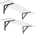 DINZI LVJ Long Wall Shelves, 24 Inch White Floating Shelves Set of 2, by DINZILVJ