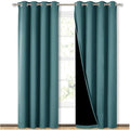 NICETOWN Complete 100% Blackout Curtain Set, Thermal Insulated & Energy by NICETOWN