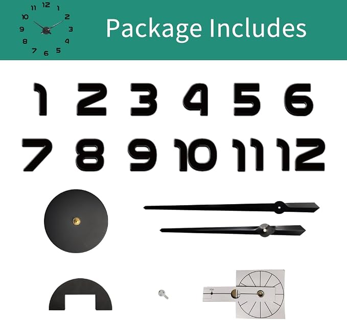 Extra Large Digital Wall Clock Decorative Battery Operated, Minimalist - Image 4