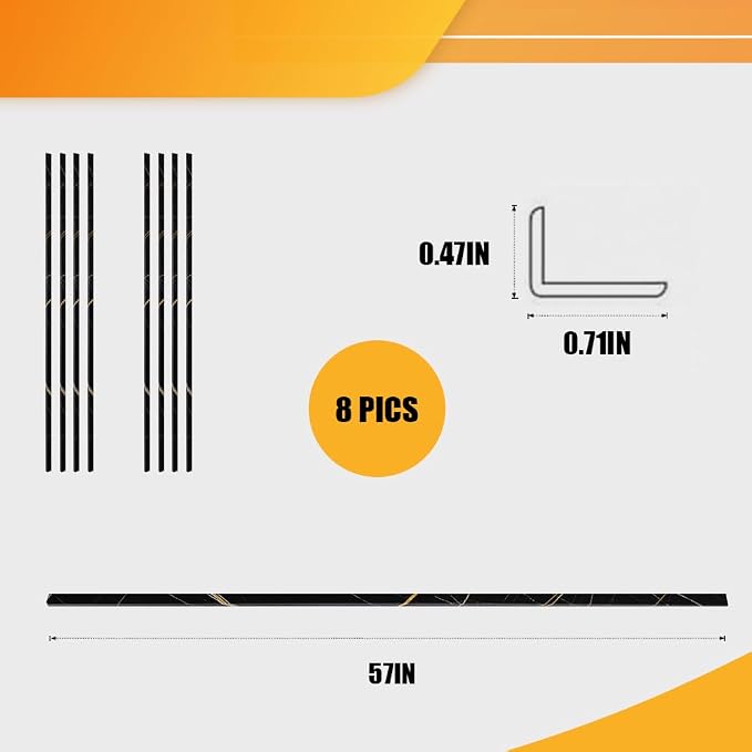 OUZUGIE 8-Pack 57 Inches, WPC Slat Wall Panel Trim, Corner Guard - Image 2