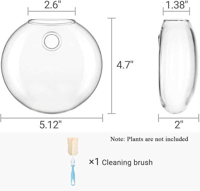 Mkono Wall Hanging Planter Propagation Station Glass Flower Vase - Image 2