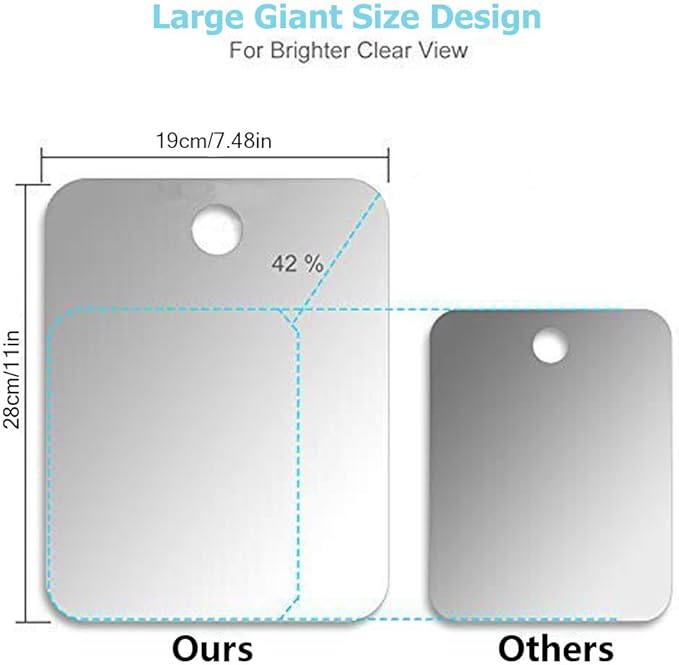APHUIME Deluxe Large Fogless Shower Mirror, Fogless Shaving Mirror, Anit-Fog - Image 3
