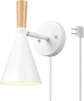 Globe Electric 65000147 1-Light Plug-in or Hardwire Wall Sconce, Matte White by GlobeElectric